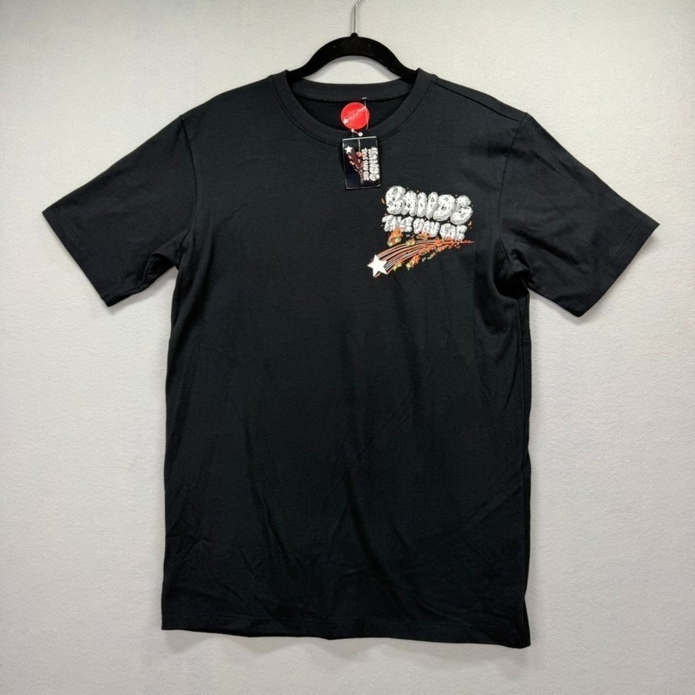 Bands Take You Far T Shirt Mens Medium Black Meteor Burning Earth Money Graphic